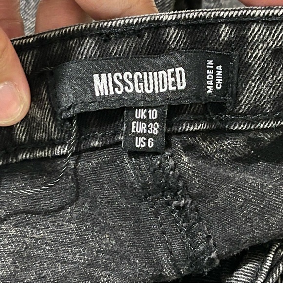 NWT Misguided Black Women High Rise Flap Pockets Cargo Jogger Jeans Size 6 - Picture 5 of 12